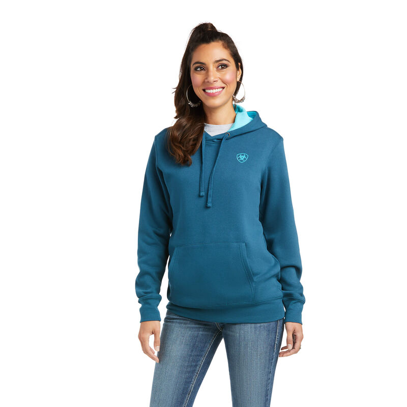 Ariat Hoodie Damen - Real Arm Logo Blau ( UCNMW-2049 )